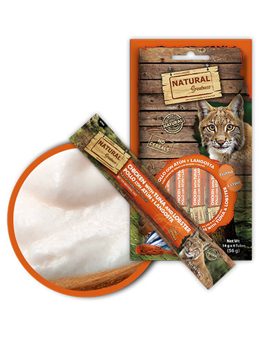 snack natural gatos atún