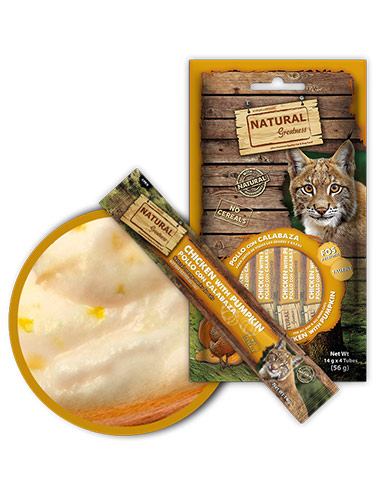Snack cremoso natural para gatos